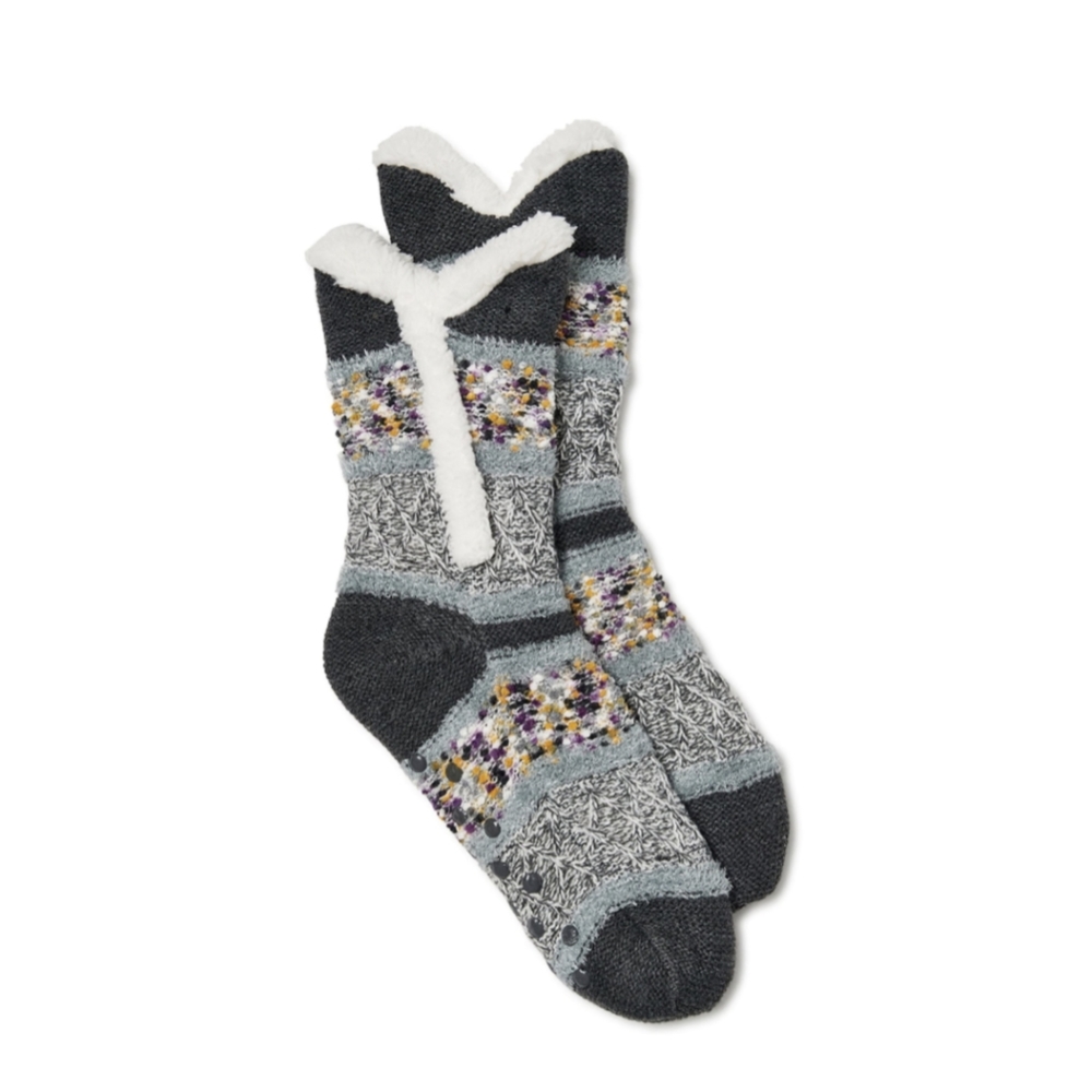 NWT Secret Treasures Colossal Cozy Striped Slipper Socks Size L